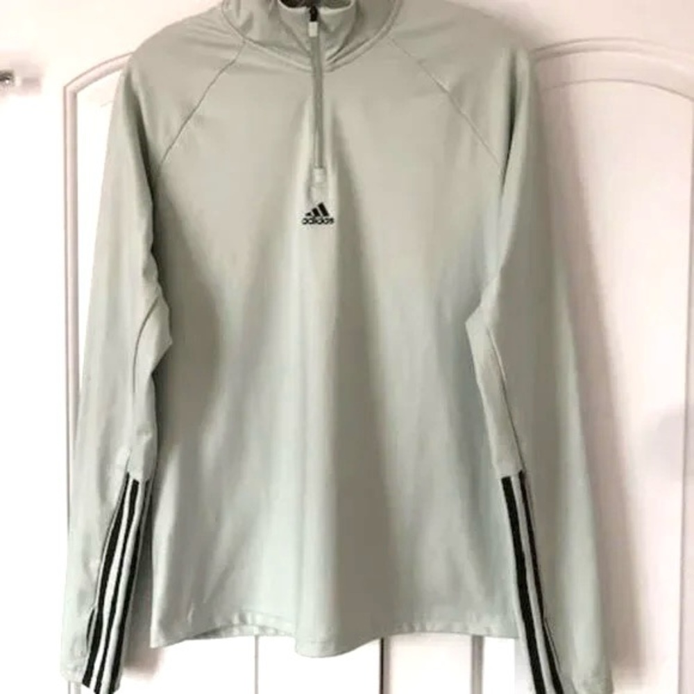 Adidas Women's Hyperglam Aeroready 3-Stripes 1/​4-Zip Long Sleeve Top